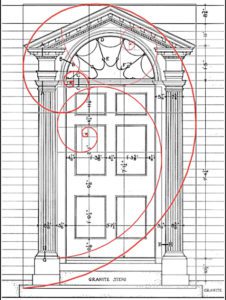Door Blueprint with fibonacci